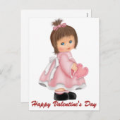 Cartes postales pour petites filles Heureuses Sain (Devant / Derrière)