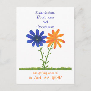 Cartes postales pour sauvegarder la date, fleurs o