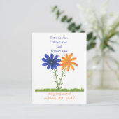 Cartes postales pour sauvegarder la date, fleurs o (Debout devant)