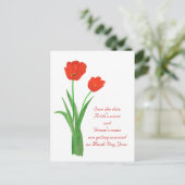 Cartes postales pour sauver la date, Tulipes rouge (Debout devant)