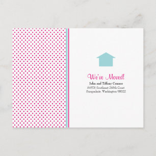 Cartes postales pour une nouvelle maison à pois