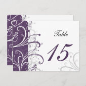 Cartes postales pourpres stylisées (Devant / Derrière)