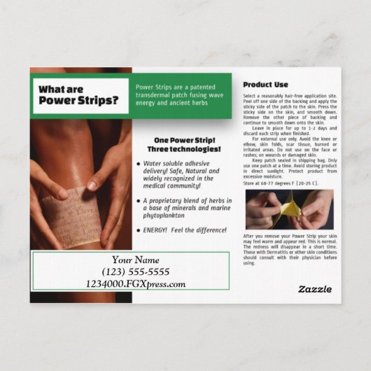 Cartes postales Power Strip (Dos)