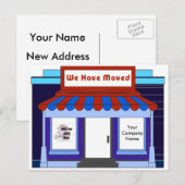 Cartes postales publicitaires pour déménagement d' (Devant / Derrière)