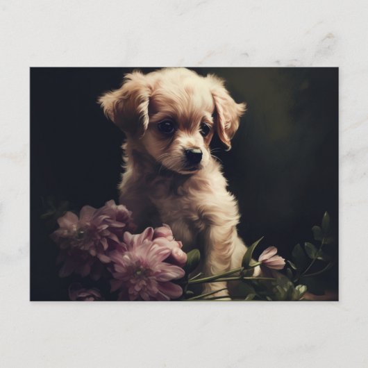 Cartes Postales Puppy Briefkaart (Voorkant)