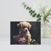 Cartes Postales Puppy Briefkaart (Staand voorkant)