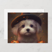 Cartes Postales Puppy Halloween (Devant / Derrière)