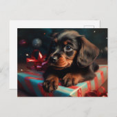 Cartes Postales Puppy Noël (Devant / Derrière)