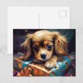 Cartes Postales Puppy Noël (Devant / Derrière)