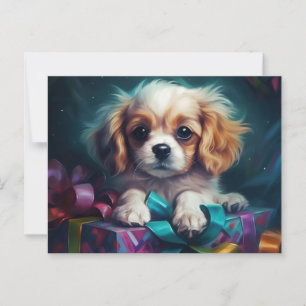 Cartes Postales Puppy Noël Briefkaart
