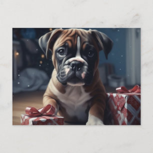 Cartes Postales Puppy Noël Briefkaart