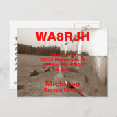 Cartes postales QSL HAM Radio Ops Tin Can Camper R (Devant / Derrière)