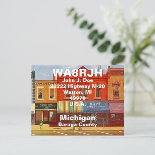 Cartes postales QSL Opérateurs de radio HAM Rues p (Debout devant)