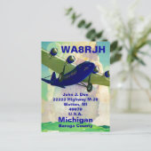 Cartes postales QSL Radio HAM Op Bermudes Triangle (Debout devant)