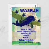 Cartes postales QSL Radio HAM Op Bermudes Triangle (Devant / Derrière)