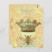 Cartes postales Queen Bee ou invitations (Devant / Derrière)