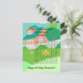 Cartes postales Rabbit and Hay Birthday Maze pour  (Debout devant)