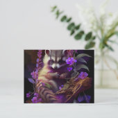 Cartes Postales Raccoon Mauve (Debout devant)