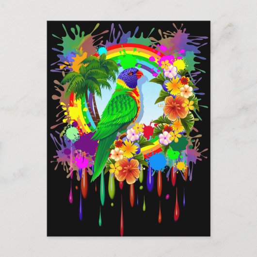 Cartes postales Rainbow Lorikeet Parrot (Devant)