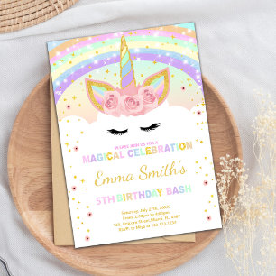 Cartes postales Rainbow Unicorn personnalisables