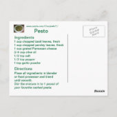 Cartes postales Recette de pesto (Dos)