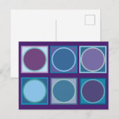 Cartes postales Rétro Tuiles (violet) (Devant / Derrière)