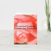 Cartes postales Rose Corail (Dos)