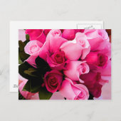 Cartes postales Rose Mariage (Devant / Derrière)