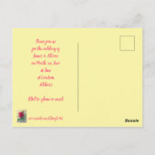 Cartes postales Rose Rose Blue Ribbon (Dos)