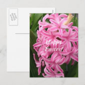 Cartes postales roses heureuses de fleur de (Devant / Derrière)