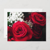 Cartes postales Roses rouges Bouquet de respiratio (Devant / Derrière)