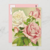 Cartes postales Roses vintages (Devant / Derrière)