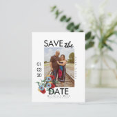 Cartes postales rouges de florales simples pour sa (Debout devant)