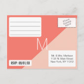 Cartes postales RSVP à deux tons (Dos)