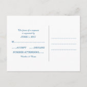 Cartes postales RSVP bleu Jaune (Dos)