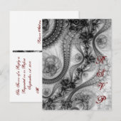 Cartes postales RSVP de mariage (Devant / Derrière)