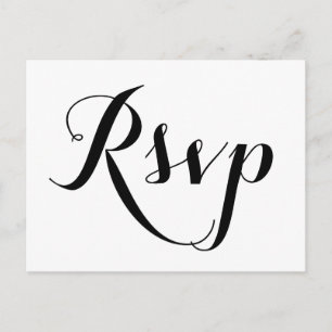 Cartes postales RSVP de mariage blanc clair