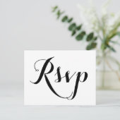 Cartes postales RSVP de mariage blanc clair (Debout devant)