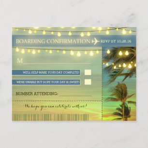 Cartes postales RSVP de mariage de destination