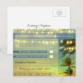 Cartes postales RSVP de mariage de destination (Devant / Derrière)