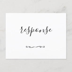 Cartes postales RSVP de mariage de script simple