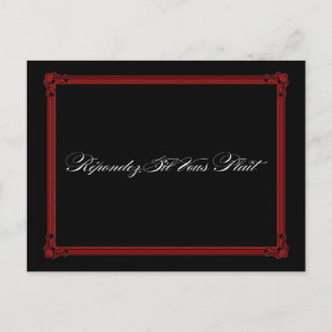 Cartes postales RSVP de mariage de style Poster ro
