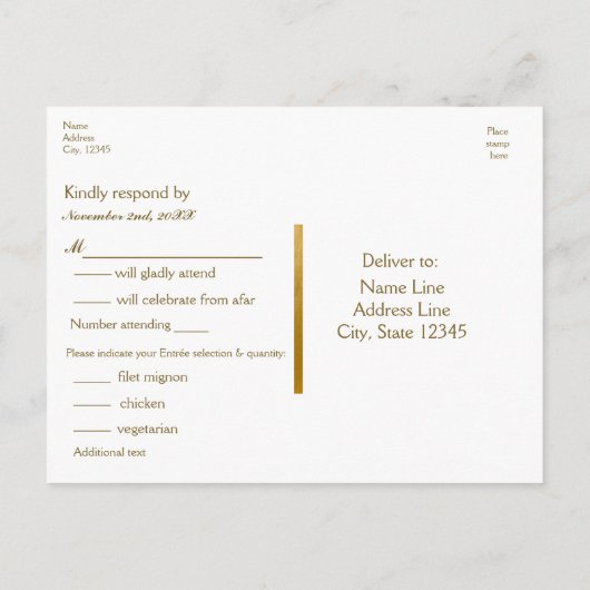 Cartes postales RSVP de mariage en bois rustique e (Dos)