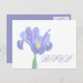 Cartes postales RSVP de mariage Iris (Devant / Derrière)