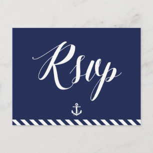Cartes Postales RSVP De Mariage Nautique Avec Des