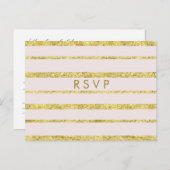 Cartes Postales RSVP De Mariage Rose Avec Effet Fo (Devant / Derrière)