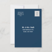 Cartes postales RSVP en cuivre et Agate bleu (Dos)