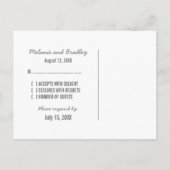 Cartes postales RSVP Gris/Rose (Dos)