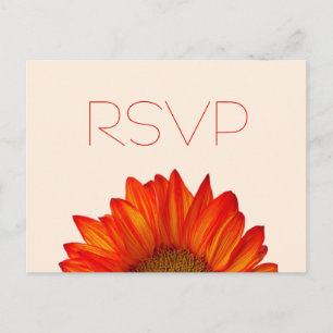 Cartes postales RSVP Mariage de automne beige Tour