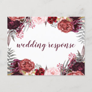 Cartes postales RSVP Marsala Blush Pink Peony